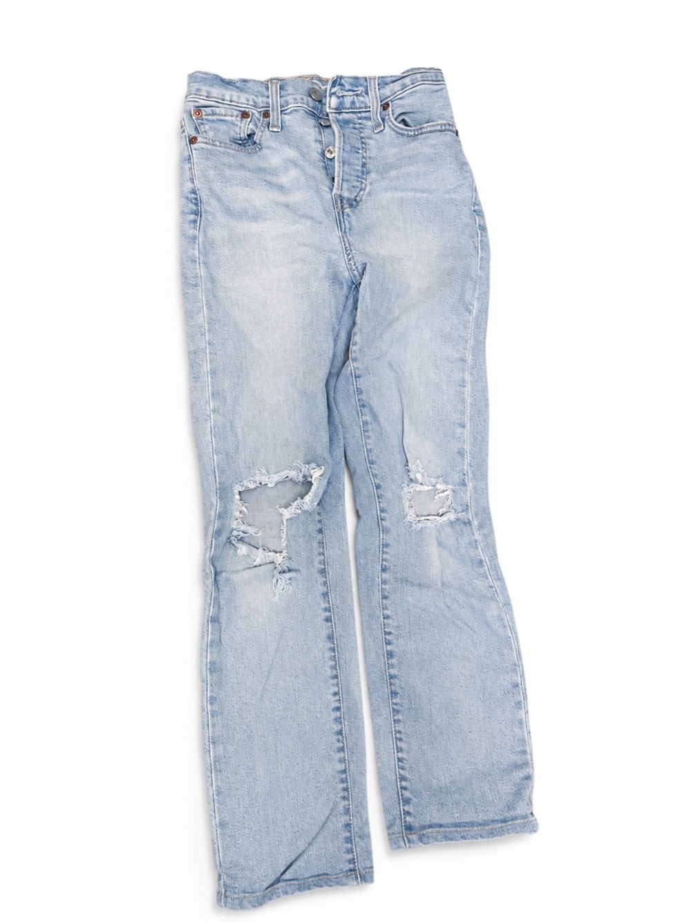 Light Wash Women's Distressed Flare Jeans